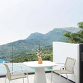 2-Seater Ceramic & Rope Outdoor Bistro Set – White