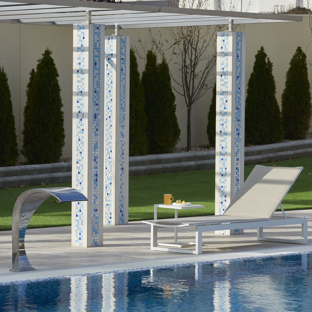 Aluminium Textilene Outdoor Sun Lounger – White