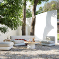 5-Seater Aluminium Outdoor Lounge Set with Coffee Tables – White