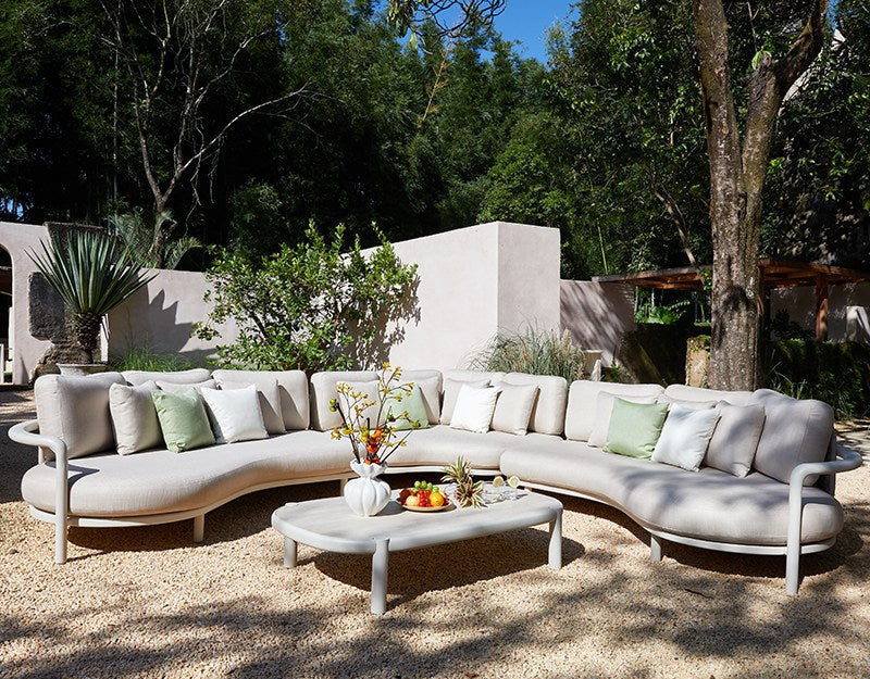 FLEUVE 5-Seater Aluminium & Rope Outdoor Lounge Set – Beige