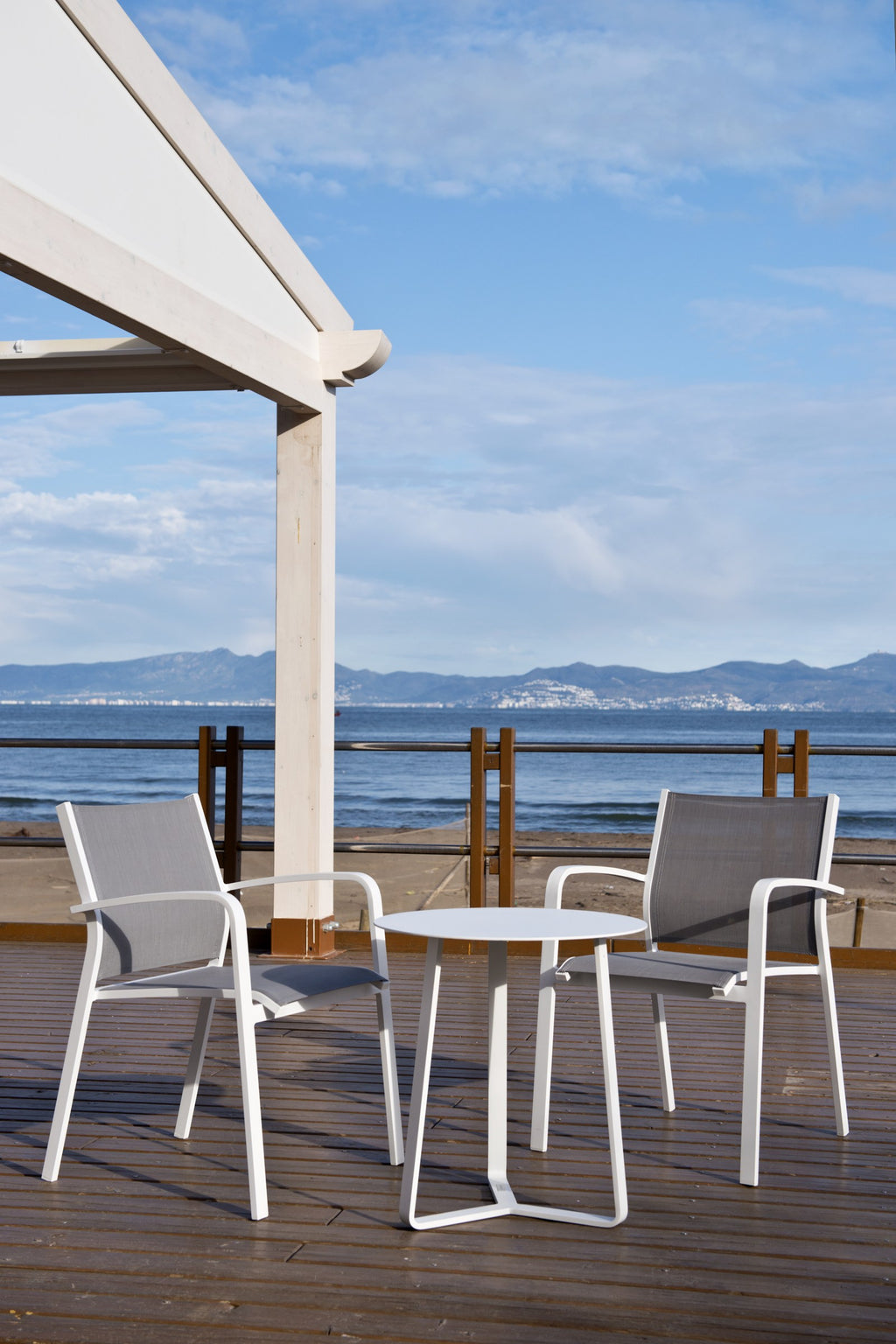 Aluminium Textilene Outdoor Dining Chair – Charcoal