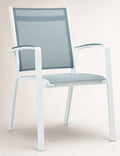 Aluminium Textilene Outdoor Dining Chair – White