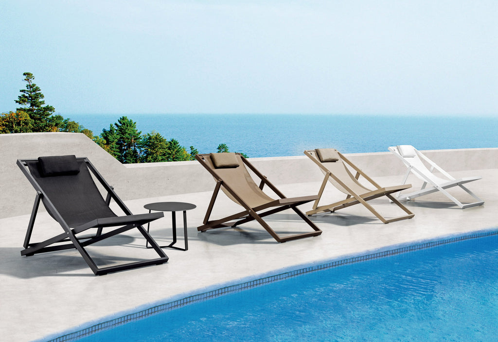 Aluminium Folding Outdoor Deck Chair – White