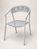 Aluminium & Rope Outdoor Dining Armchair – White
