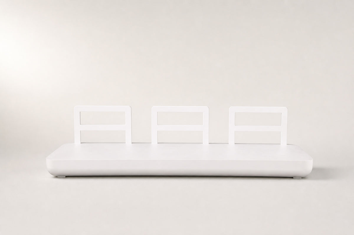 5-Seater Aluminium Outdoor Lounge Set with Coffee Tables – White