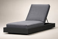 Aluminium Outdoor Sun Lounger with Cushion – Black