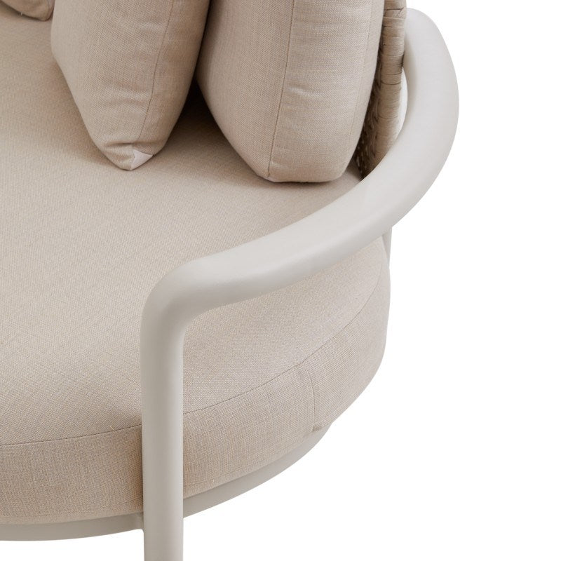 FLEUVE 5-Seater Aluminium & Rope Outdoor Lounge Set – Beige