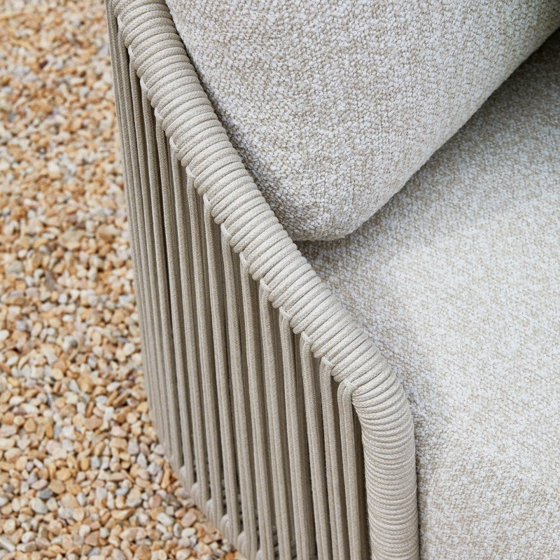 ORBIT 5-Seater Rope Outdoor Lounge Set with Sherpa Cushions – Cream