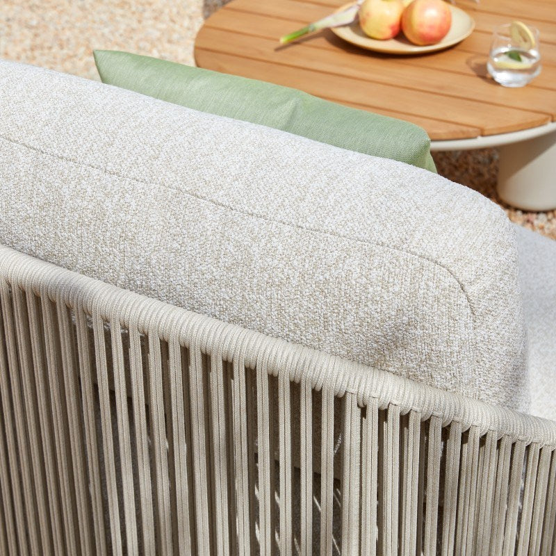 ORBIT 5-Seater Rope Outdoor Lounge Set with Sherpa Cushions – Cream