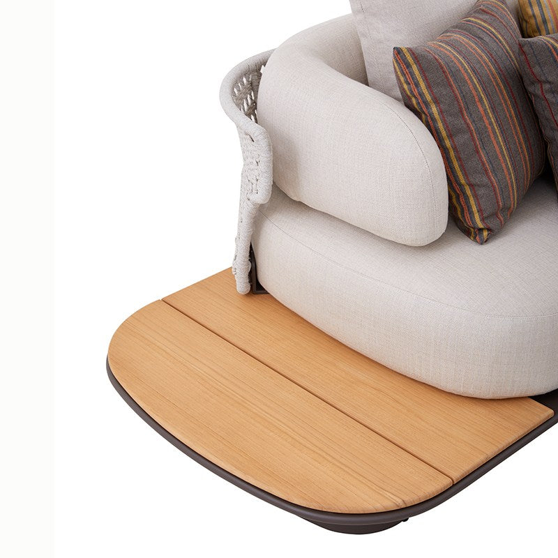 BOSSA 6-Seater Rope & Teak Outdoor Lounge Set – Beige