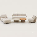 ORBIT 5-Seater Rope Outdoor Lounge Set with Sherpa Cushions – Cream