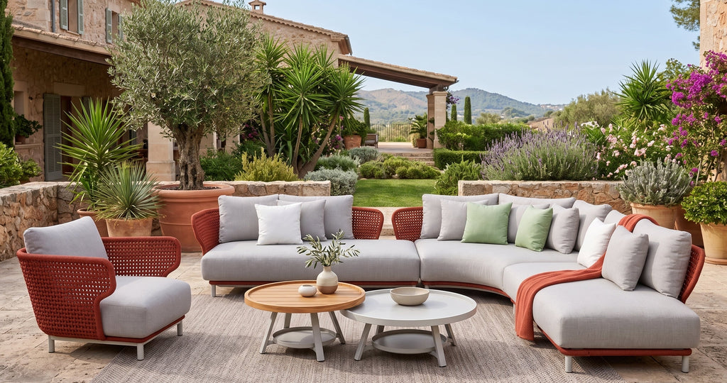 ALMA 7-Seater Outdoor Lounge Chair | Woven Rope · Aluminum Frame