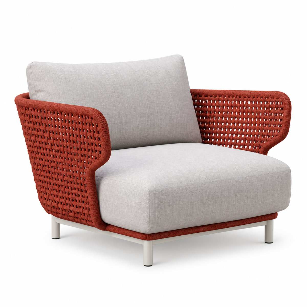 ALMA 7-Seater Outdoor Lounge Chair | Woven Rope · Aluminum Frame