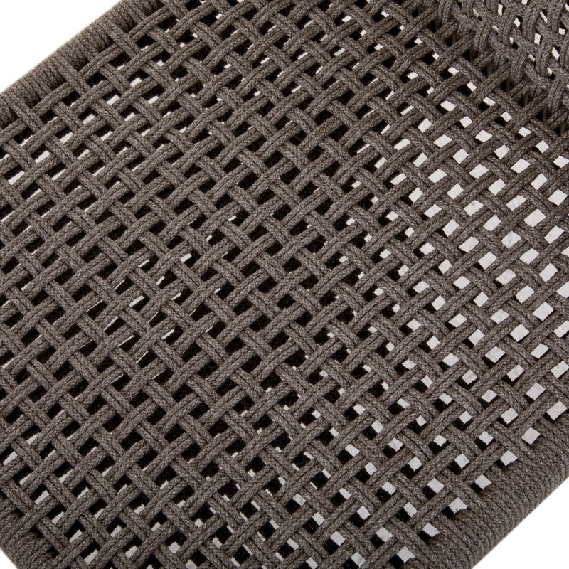 Close view of the FANO grey woven back and seat texture